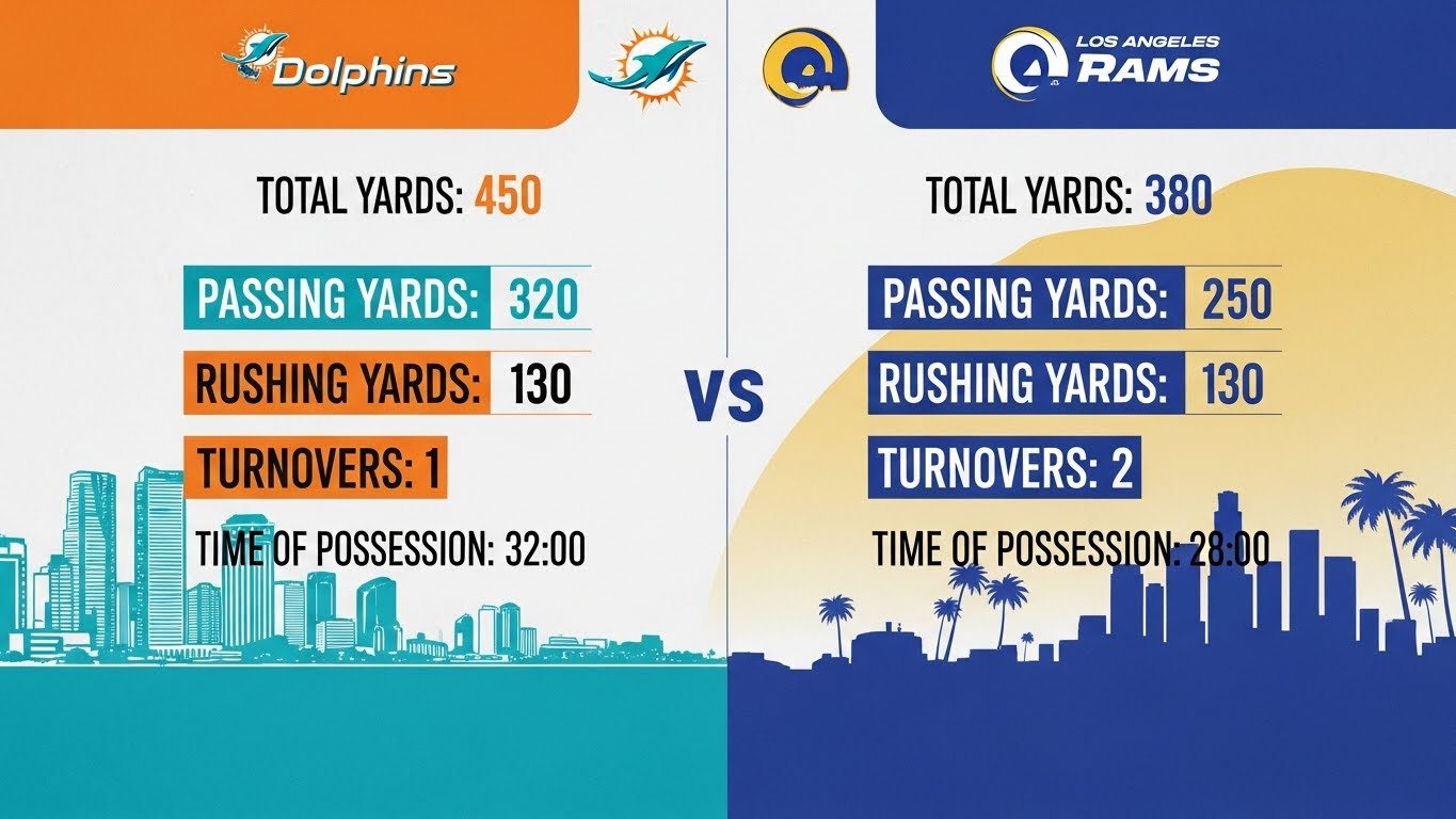 Miami Dolphins vs. Los Angeles Rams: Who Dominated the Stat Sheet?